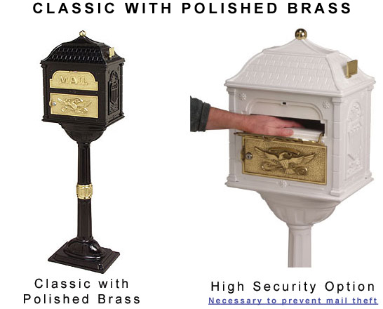 Locking Post Mount<BR>Gaines Classic <BR>Polished Brass